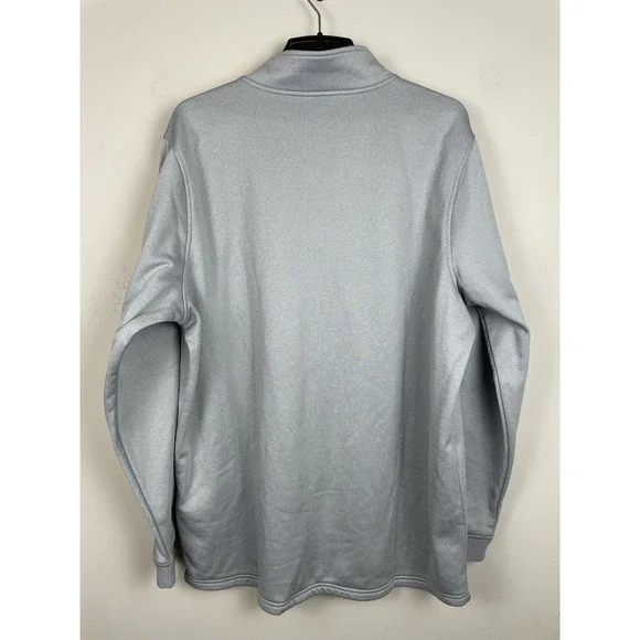Under Armour ColdGear Quarter Zip Men 3XL Gray Loose Long Sleeve Pullover Fleece - Picture 3 of 8
